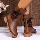 Helga | Women's Lace-Up Boots with Block Heel