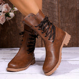 Helga | Women's Lace-Up Boots with Block Heel