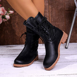 Helga | Women's Lace-Up Boots with Block Heel