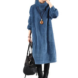 Gabrielle | Women's Turtleneck Knit Midi Dress