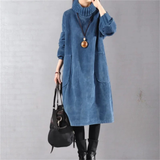 Gabrielle | Women's Turtleneck Knit Midi Dress