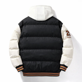Blaire | Men's Hooded Puffer Jacket with Varsity Details
