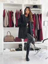 Helena | Elegant Hooded Coat with Waist Belt