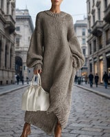 Caroline | Oversized Knit Dress with Balloon Sleeves