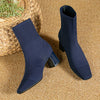 Ember | Women's Knitted Ankle Boots with Block Heel