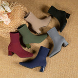 Ember | Women's Knitted Ankle Boots with Block Heel