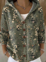 Marie | Colorful Patchwork Knit Cardigan with Hood