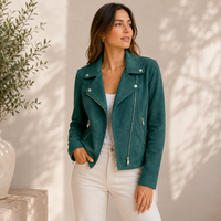 Charlotte | Women's Classic Biker Jacket with Asymmetrical Zip