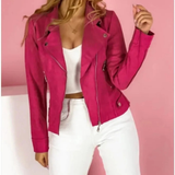 Charlotte | Women's Classic Biker Jacket with Asymmetrical Zip