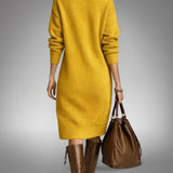 Danielle | Soft Knit Midi Dress with Button Placket