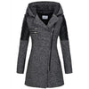 Eloisa | Elegant Hooded Coat with Quilted Sleeve Details