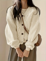 Clara | Women's Chunky Knit Button-Front Cardigan