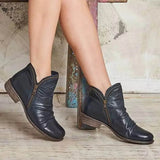 Selena | Women’s Ankle Boots with Double Zipper