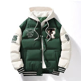 Blaire | Men's Hooded Puffer Jacket with Varsity Details