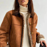 Pia | Cozy Brown Leather Jacket