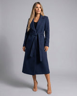 Isolde | Elegant Belted Wool-Blend Trench Coat