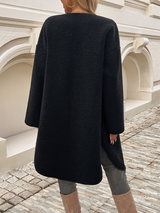Luna | Fuzzy Plush Coat with Button Closure