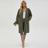 Luna | Fuzzy Plush Coat with Button Closure