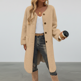 Luna | Fuzzy Plush Coat with Button Closure