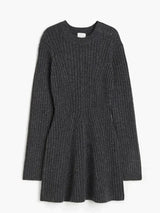 Chloe | Ribbed Knit Mini Dress with Long Sleeves