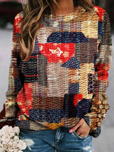 Poppy | Multicolor Diamond-Pattern Chunky-Knit Sweater