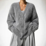 Amara | Oversized V-Neck Chunky-Knit Cardigan
