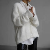 Amara | Oversized V-Neck Chunky-Knit Cardigan