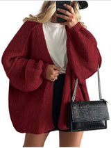 Elena | Oversized Knit Cardigan with Open Front