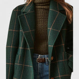 Fiona | Classic Plaid Wool-Look Coat for Women