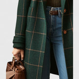 Fiona | Classic Plaid Wool-Look Coat for Women