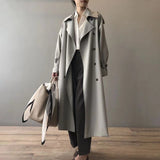 Elowen | Long Water-Repellent Double-Breasted Trench Coat