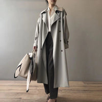 Elowen | Long Water-Repellent Double-Breasted Trench Coat