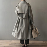 Elowen | Long Water-Repellent Double-Breasted Trench Coat