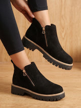 Frieda | Women's Orthopedic Ankle Boots with Decorative Details and Side Zipper