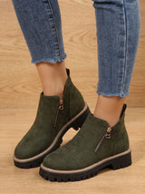 Frieda | Women's Orthopedic Ankle Boots with Decorative Details and Side Zipper