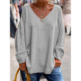 Ruby | Oversized V-Neck Sweater for Women