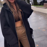 Marlene | Oversized Long Hooded Coat for Women
