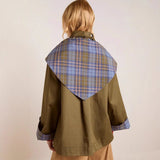 Harriet | Oversized Trench Coat with Checked Details
