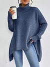 Greta | Oversized Turtleneck Sweater with High-Low Hem