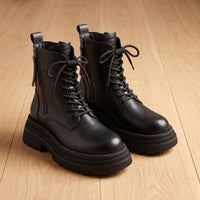 Greta | Chunky Platform Lace-Up Ankle Boots for Women