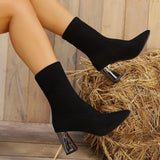 Emilia | Women's Suede Ankle Boots with Block Heel and Padded Insole