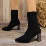 Emilia | Women's Suede Ankle Boots with Block Heel and Padded Insole