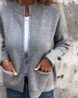 Clara | Relaxed-Fit Knit Cardigan with Zip Closure