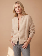 Hannah | Oversized Button-Front Knit Cardigan for Women