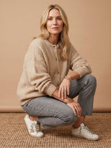 Hannah | Oversized Button-Front Knit Cardigan for Women