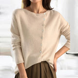 Elise | V-Neck Knit Cardigan with Three-Quarter Sleeves