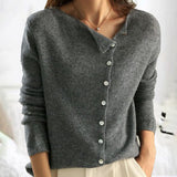Elise | V-Neck Knit Cardigan with Three-Quarter Sleeves