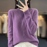 Avery | Crew-Neck Knit Sweater with Ribbed Cuffs