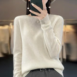 Avery | Crew-Neck Knit Sweater with Ribbed Cuffs