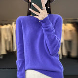 Avery | Crew-Neck Knit Sweater with Ribbed Cuffs